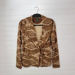 Lauren Ralph Lauren Brown Patterned Jacket